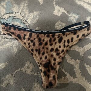 Dolce & Gabbana Animal Print Thong